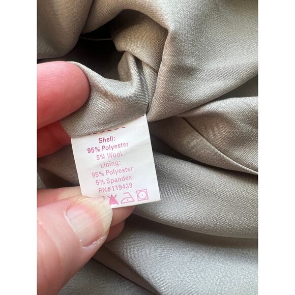 Julie Brown Gray Silver Holiday Pleated Wool Blend Skirt 4 - Picture 8 of 10